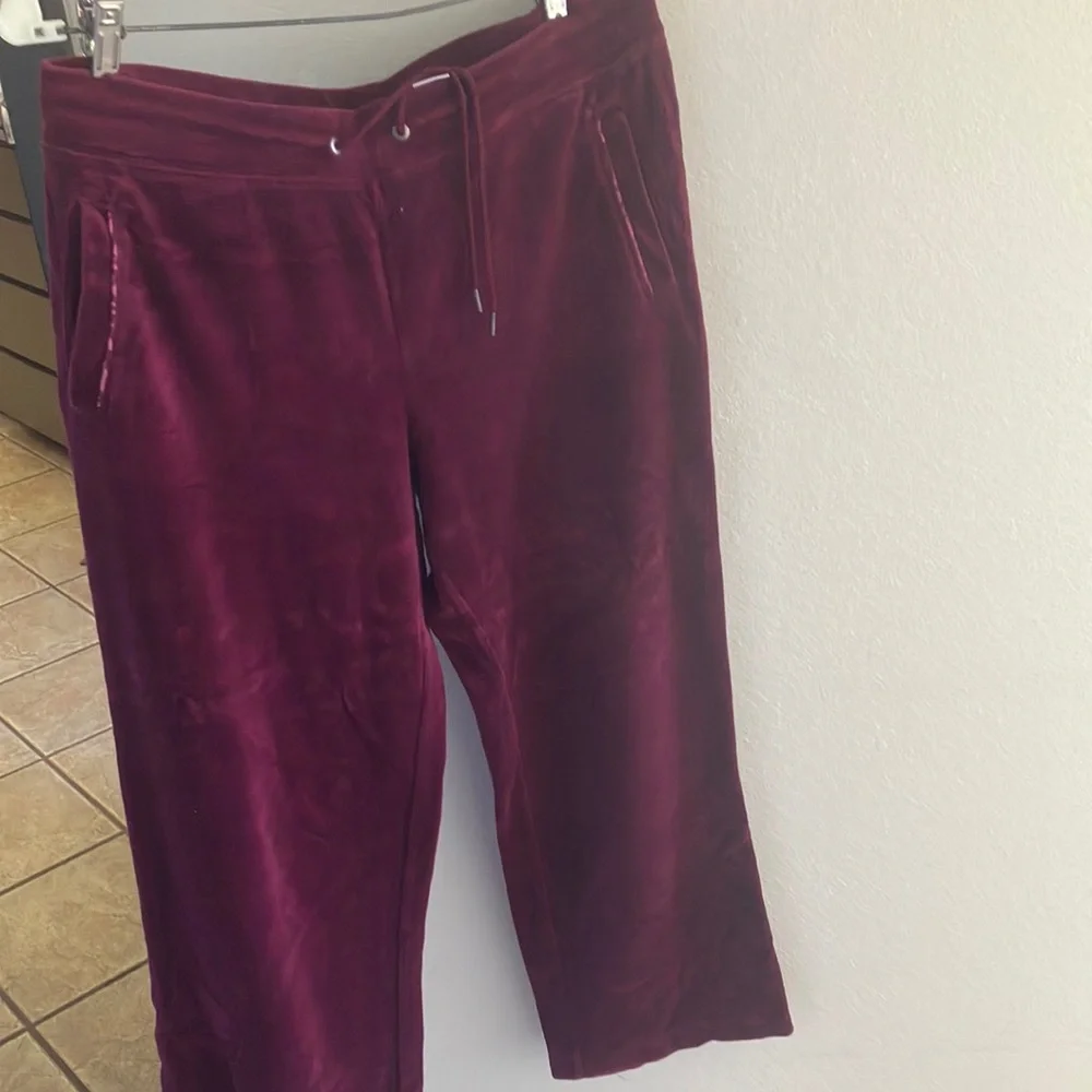 FINAL MARKDOWN Croft and barrow velour slacks petite large